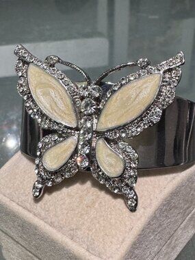 ✨🦋 HOST PICK | Crystal Butterfly Statement Cuff Bracelet | Ethereal Glamour 🦋✨